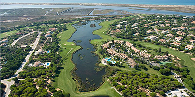Vue aérienne des fairways de Vilamoura